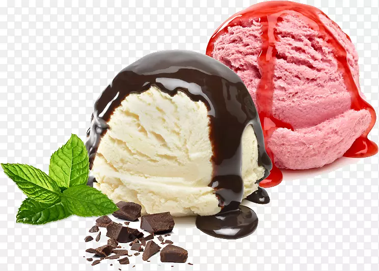 巧克力冰淇淋食物勺圣代冰淇淋