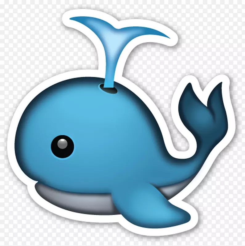 Emojipedia鲸鱼短信贴纸-阴影