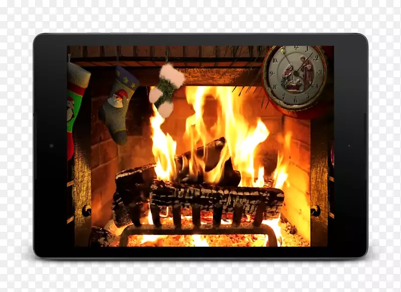 热壁炉圣诞节电脑图标.壁炉