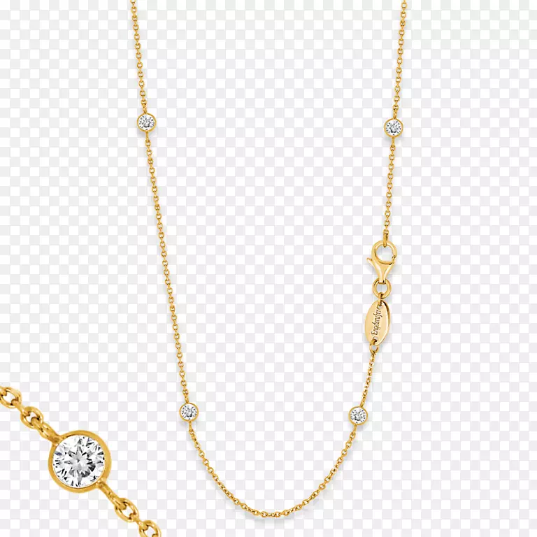 珠宝链立方氧化锆金项链魅力和吊坠.黄金