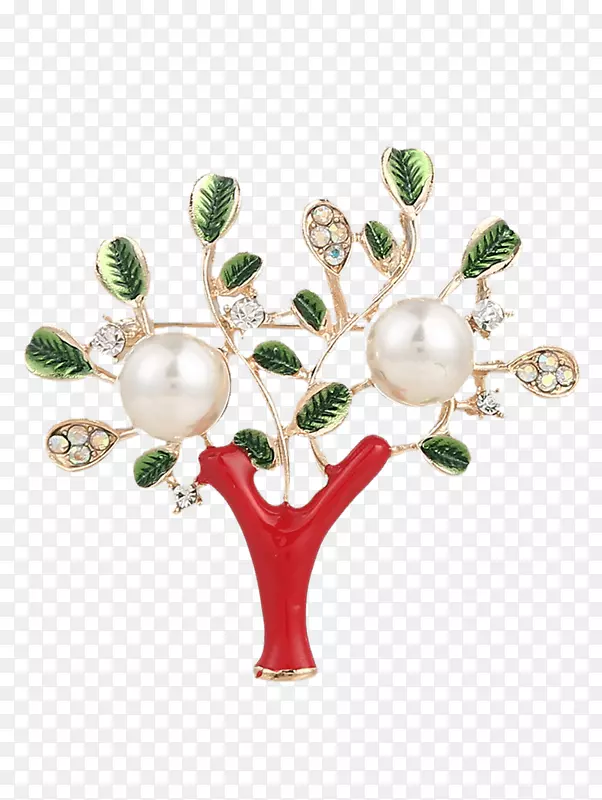 胸针，耳环，长袍，仿宝石，莱茵石，生命之树.胸针