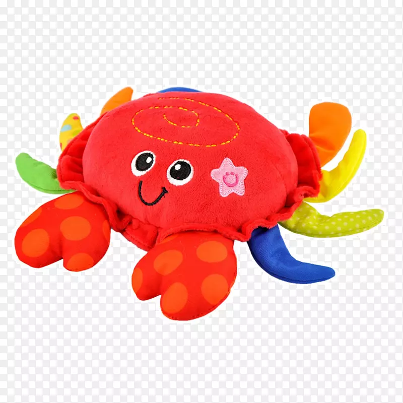毛绒玩具和可爱玩具螃蟹儿童舞蹈-玩具