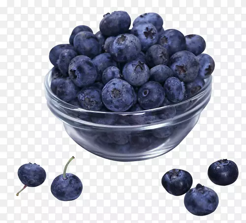 蓝莓素食食物牛奶营养-蓝莓