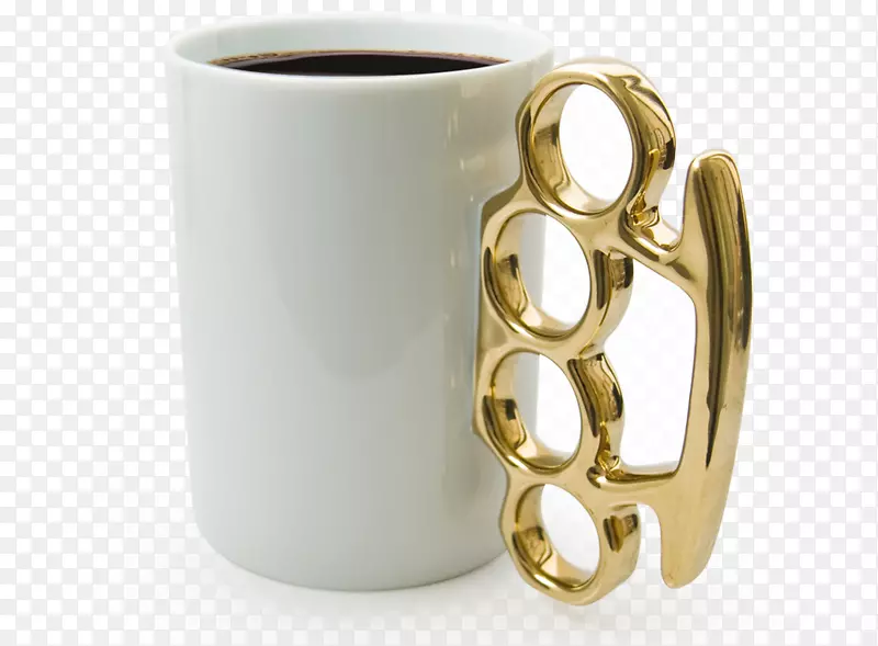 杯子铜指关节咖啡杯手柄