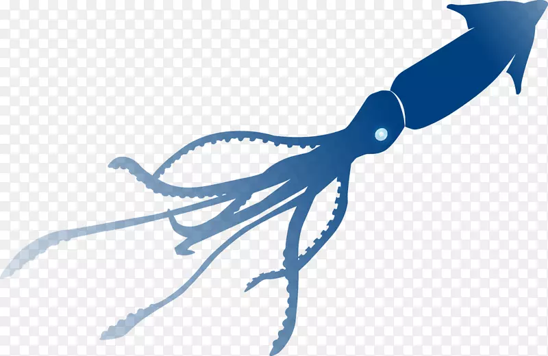 海洋无脊椎动物尾线剪贴画-深海蜻蜓