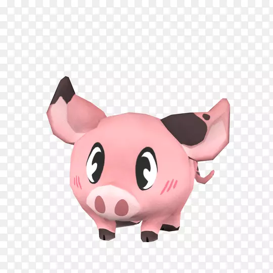 猪鼻子粉红毛绒动物和可爱的玩具-猪