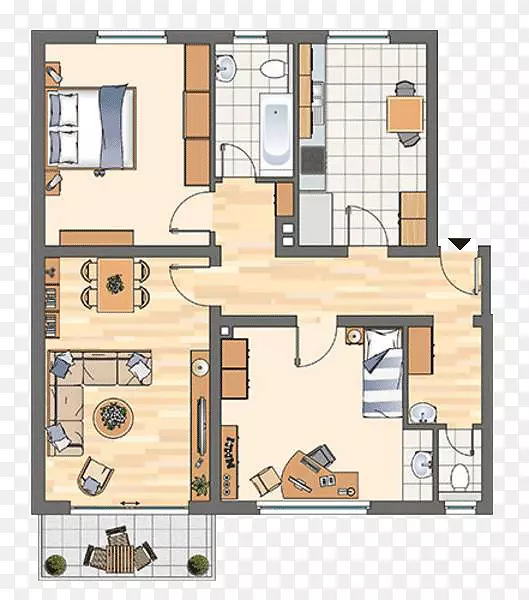 楼面平面图，Arnsberg公寓，建筑，收入，房屋-公寓