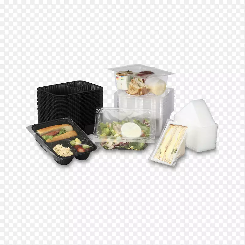 盒式塑料外卖包装和标签食品盒