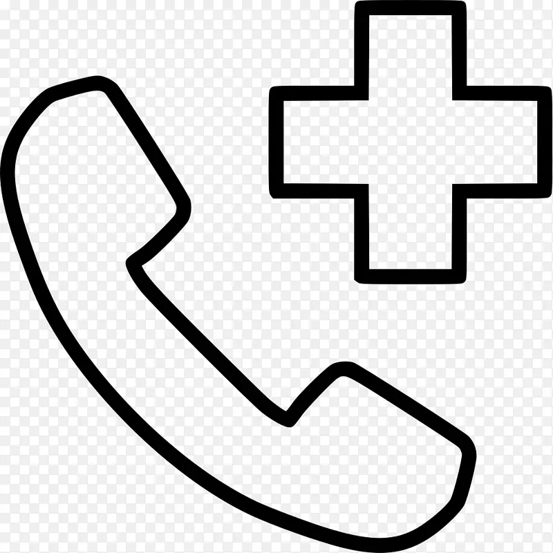 紧急电话号码计算机图标紧急呼叫箱-救护车