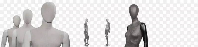 人体模特服装陈列室人体头部-服装x展示架