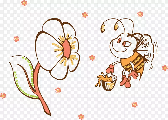 蜜蜂绘画桌面壁纸夹艺术-蜜蜂