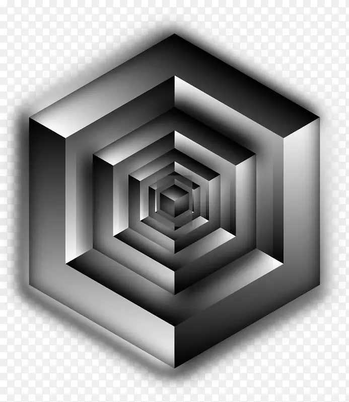 彭罗斯三角等距投影立方体三维空间光学错觉立方体