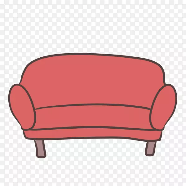 沙发插画椅垫桌
