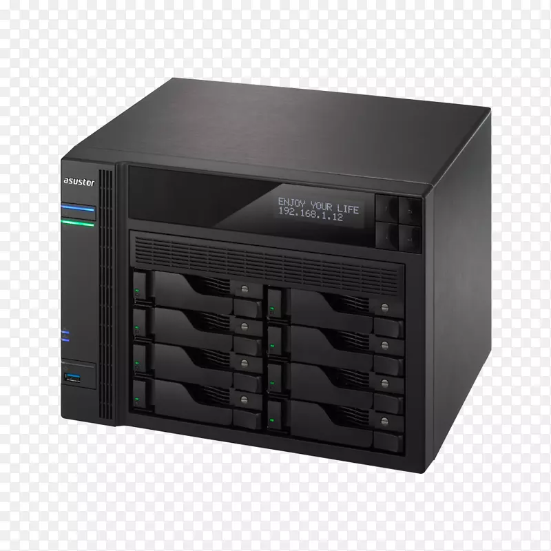 英特尔网络存储系统Asustor AS-7008tNAS服务器-Sata 6GB/s/eSATA Asustor Inc.多核处理器-英特尔