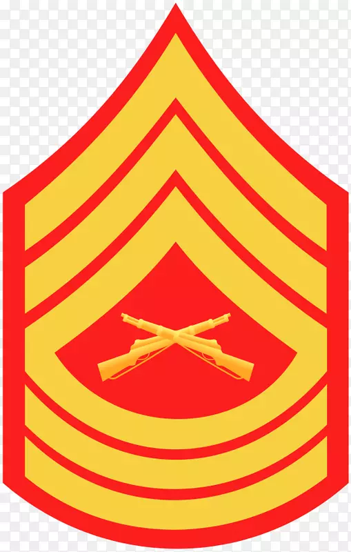美国海军陆战队军衔徽章，军士长，炮兵，军士