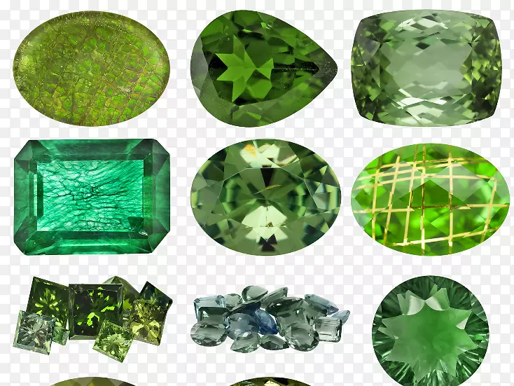 翡翠宝石透明半透明钻石绿色翡翠