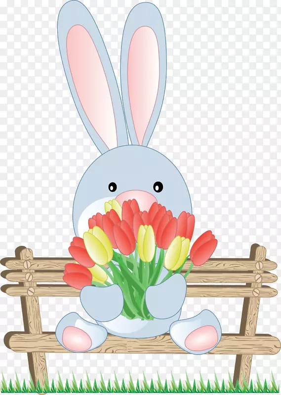 复活节兔子生日假期兔子-复活节