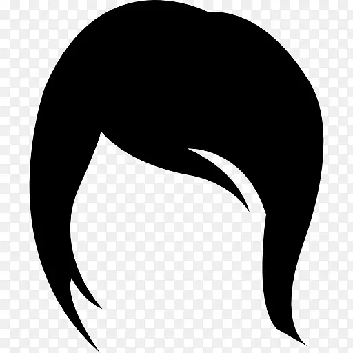 发型电脑图标面对女性头发