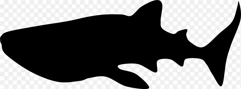 剪影鲸鲨剪贴画-剪影
