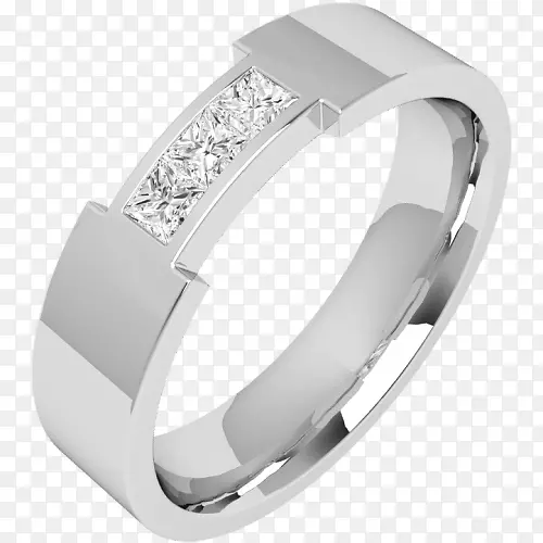 结婚戒指公主切割钻石切割戒指