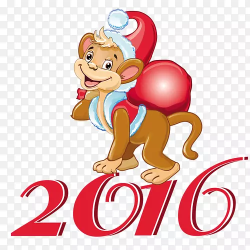 新年猴年象征圣诞猴子
