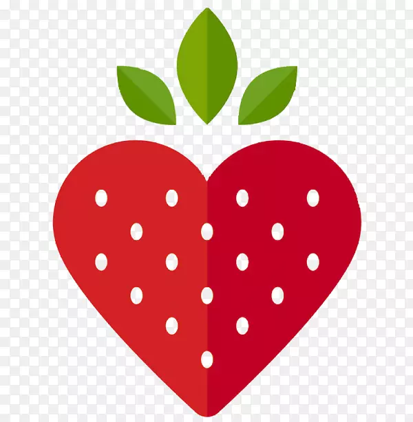 草莓心平设计剪贴画-草莓