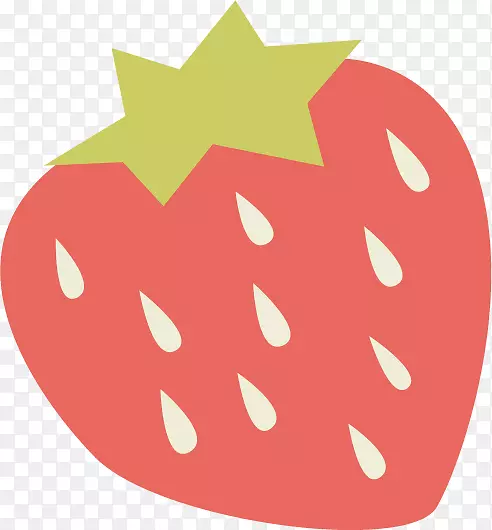 草莓水果绘画剪贴画-草莓