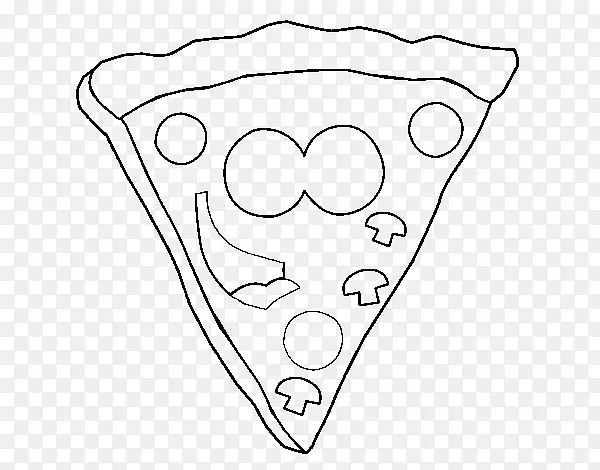 比萨饼意大利料理画着色书意大利辣香肠比萨饼绘图