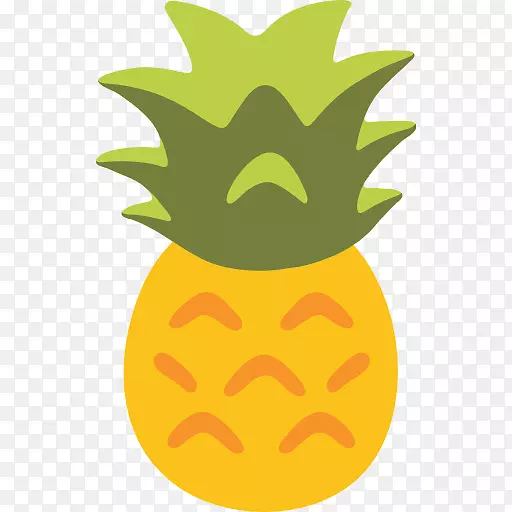 表情符号倒置蛋糕菠萝比萨莎菠萝表情符号