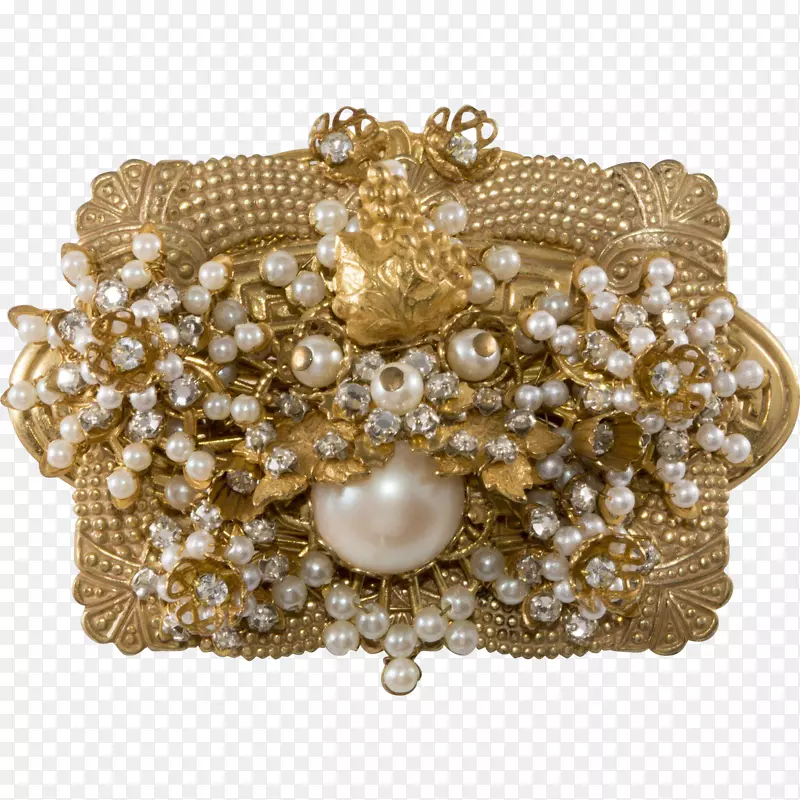 珍珠首饰镀金胸针克拉首饰设计