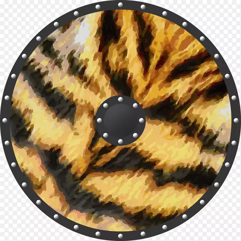 虎猫盾夹艺术-盾牌剪贴画