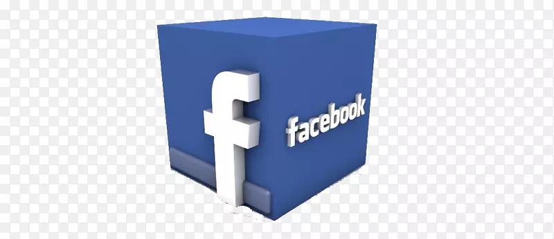 社交媒体Facebook公司博客如按钮剪贴画-3D盒