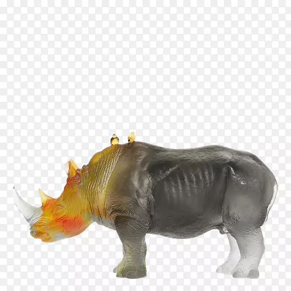 犀牛龙涎香雕像陆生动物-动物