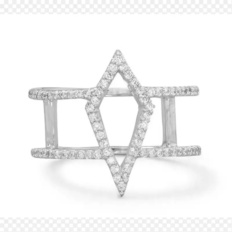 克拉钻石立方氧化锆镀金环