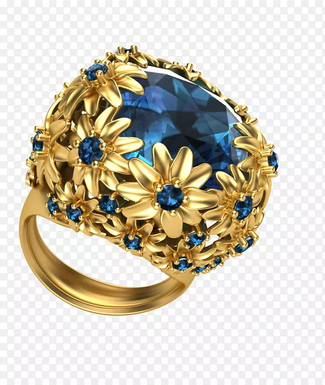 蓝宝石钻石珠宝模型