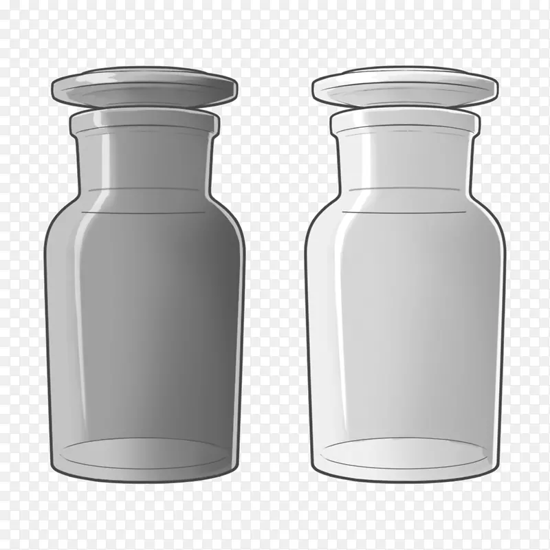 玻璃瓶，盐和胡椒摇瓶，透明和半透明-药物