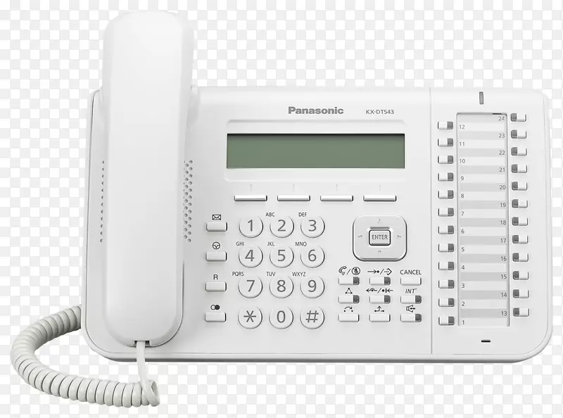 商务电话系统松下kx-dt 543有线手机lcd ip电话kx-dt543ne-b