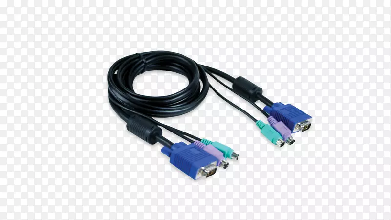 kvm开关电缆ps/2端口d-6类电缆.usb