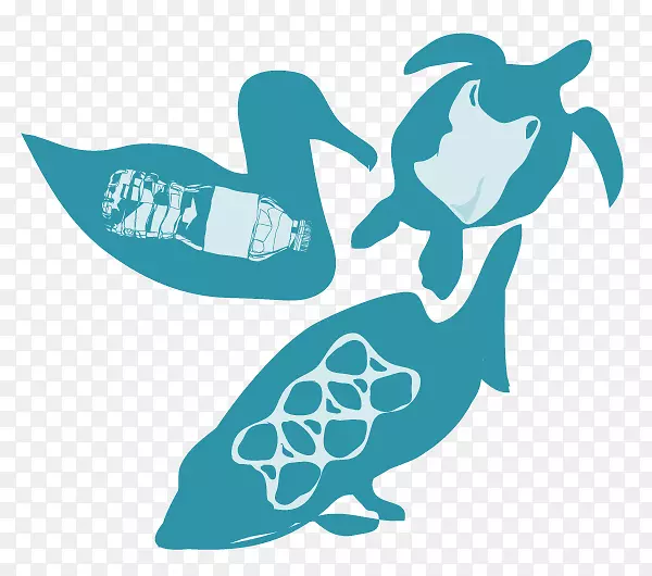 塑料海龟剪贴画.塑料海洋