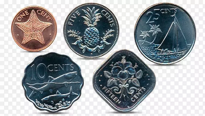 巴哈马硬币巴哈马元银币20美分欧元硬币