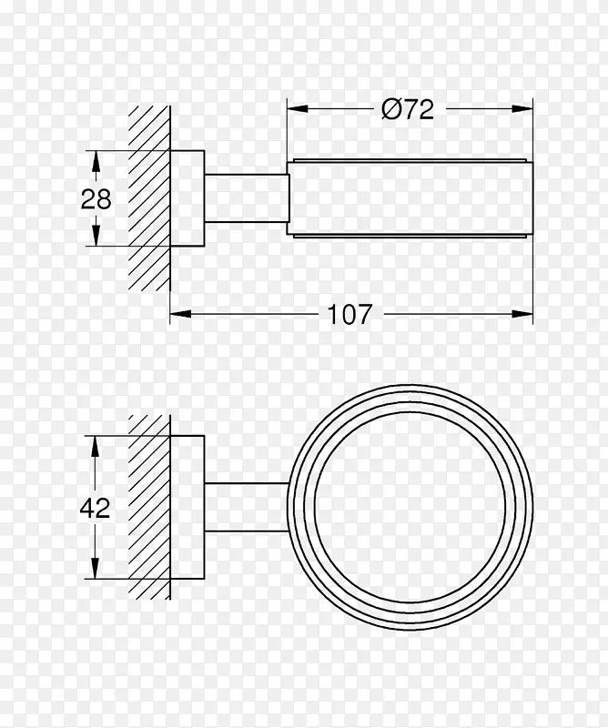 肥皂碟子和支架玻璃格罗赫技术图纸