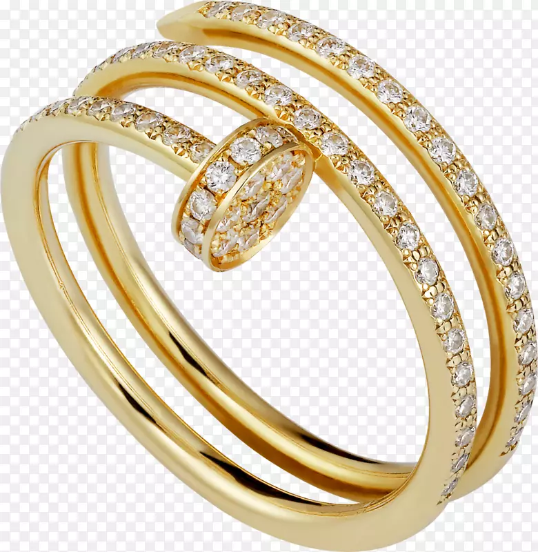 卡地亚钻石珠宝结婚戒指黄金-黄色钻石