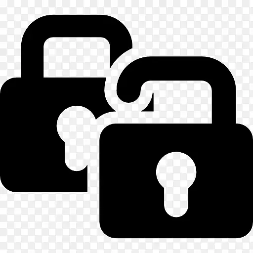 挂锁安全警报和系统计算机图标挂锁
