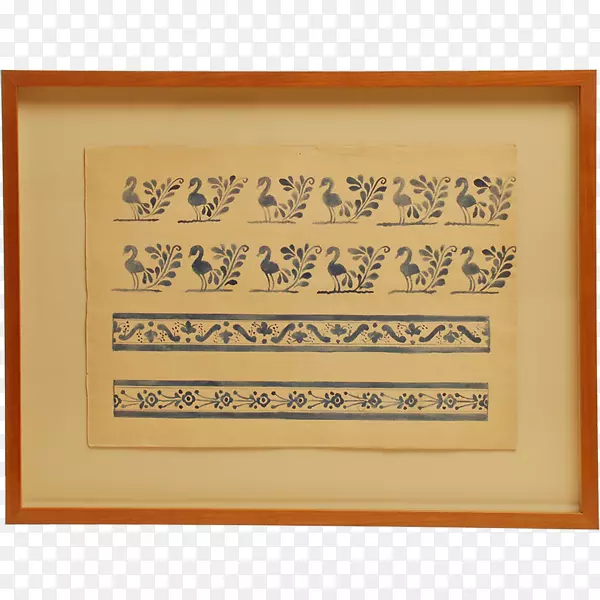 乌里亚特塔拉维拉陶器绘图纸画框.塔拉韦拉陶器
