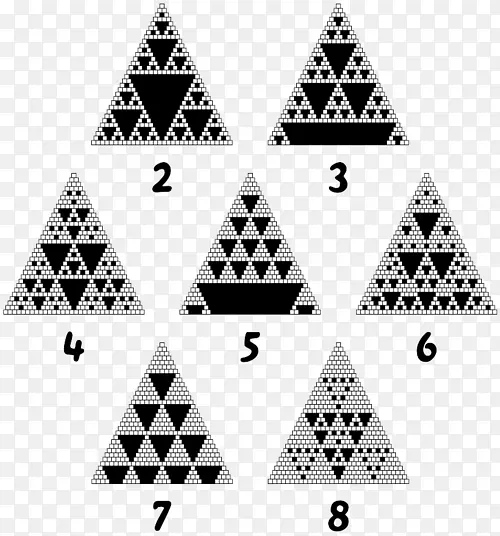 帕斯卡三角Sierpinski三角数学多重三角形