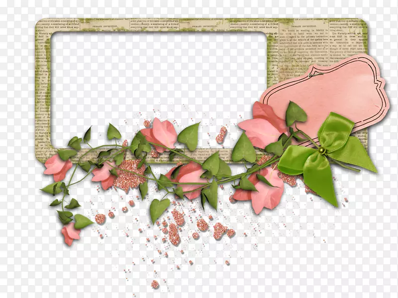 花卉设计巴库花节-水彩画的边框
