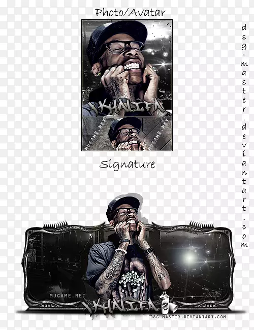 海报专辑封面品牌纹身-wiz Khalifa