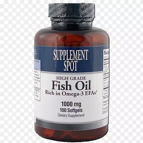 鱼油膳食补充剂欧米茄-3脂肪酸软凝胶