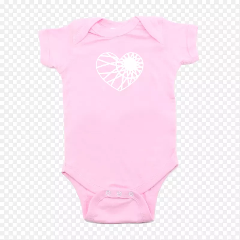 婴儿和幼童一件袖子粉红色m身套装婴儿服装