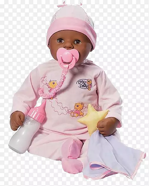 娃娃婴儿粉红色m婴儿服装-娃娃